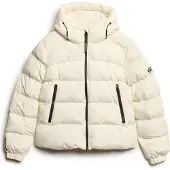 Superdry Superdrytil kvinder. W5011721A Sportsjakke off-white (XL), Hvid, Casual, Genanvendt polister, Bæredygtig