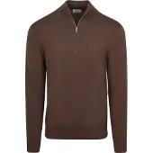 Profuomo Profuoo Halv Lynlås Pullover Luksus Basis Brun åle