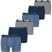 Puma Boxer Briefs (6-Pack) Men, Clothing, Denim Combo, 6