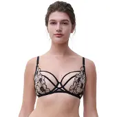 Chantelle BH 'LUSH' lysebeige / sort