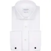 Profuomo Skjorte Cutaway Dobbelt Manchet Off White Hvid Off-white måle