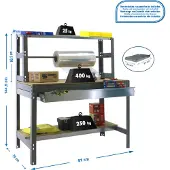 Simonwork (bancos De Trabajo) Bt4 Box Metalhylde 1445x910x760 Mm