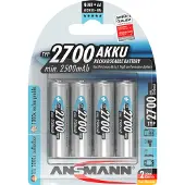 Ansmann 1x4 2700 Mignon 2500mah Aa Genopladeligt Batteri