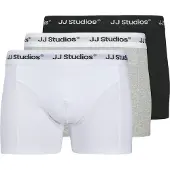 Jack & Jones Boksershorts 'JACSOHO' grå-meleret / sort / hvid