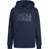 Jack & Jones Hættetrøje - JjeCorp Noos - Navy Blazer/JR/Large Pr - - 10 år (140) - Hættetrøje