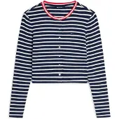 Tommy Hilfiger Cardigan 'Slim' navy / rød / hvid