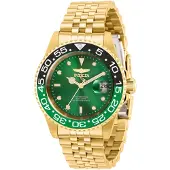 Invicta Herreur 36044 Pro Diver Grøn/Gul guldtonet stål Ø40 mm