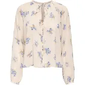 ONLY Bluse 'ONLFUSINA' creme / lyseblå / lysegul