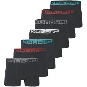 KOROSHI Boksershorts turkis / rød / sort / hvid