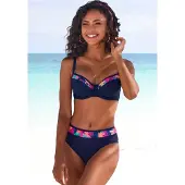 LASCANA Bikinioverdel navy / turkis / koboltblåt / neonpink