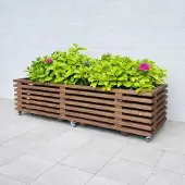Kabeltromlen Plantekasse af Traller | Brunbejdset | 43 cm (7 Lægter) / 170 cm