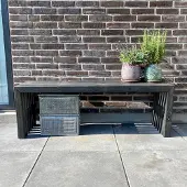 Kabeltromlen Trallebænk | Sortbejdset | 160 cm