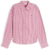 Tommy Hilfiger Bluse 'Boxy Fit' navy / lyserød / magenta / hvid