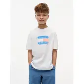 Tommy Hilfiger Shirts 'Flag Graffiti' blå / orange / hvid
