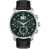 Bulova Herreur 96B310 Grøn/Læder Ø44 mm