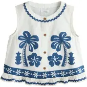 Next Bluse blå / hvid