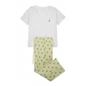 Women´secret Pyjamas blå / pastelgrøn / offwhite