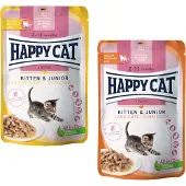 Happy Cat Kitten & Junior - Fjerkræ - 20 x 85 g