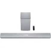 Sharp HT-SBW55121 - Q Series - lydbarsystem - til hjemmebiograf - 5.1.2-kanal - trådløs - Bluetooth - 212 Watt (Total) - satinsølv