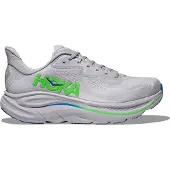 Hoka One One - Løbesko - Clifton 10 M Ash Grey/Neon Green til Unisex - Størrelse 43 1/3 - Grå