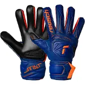 Reusch Målmandshandske Attrakt Infinity Finger Support - Blå/Orange/Sort Børn, størrelse 6
