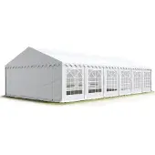 TOOLPORT 6x12m, Partytelt, PVC-teltdug, hvid