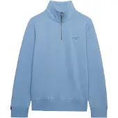 Superdry Superdrytil mænd. M2013750A Essential Half sweatshirt blå (XXL), Casual, Bomuld