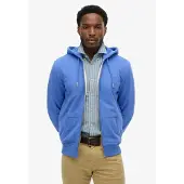 Superdry Superdrytil mænd. M2014128E Essential Logo Zip sweatshirt blå (M), Casual, Bomuld