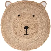 Atmosphera Jute-tæppe i form af en bamse, Ø 100 cm