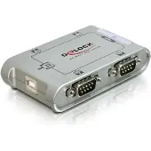 DeLOCK USB 2.0 to 4 port serial HUB - Seriel adapter - USB 2.0 - RS-232 x 4