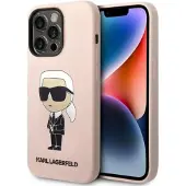Karl Lagerfeld Ikonik MagSafe-etui i silikone til iPhone 14 Pro - pink