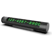 Tellur „“ laikina automobilių stovėjimo kortelė dviem telefono numeriams, metalinis, juodas