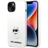 Karl Lagerfeld Choupette-etui i silikone til iPhone 14 Plus - hvid