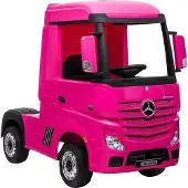 Lean cars Actros rožinis elektromobilis vaikams 4x4