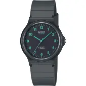 Casio Dameur MQ-24B-8BEF Pop Sort/Gummi Ø34.9 mm