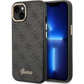 GUESS GUHCP14MHG4SHK iPhone 14 Plus 6,7 "sort / sort hårdt etui 4G Vintage Gold Logo