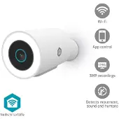 Nedis SmartLife udendørskamera, Wi-Fi, 3MP, hvid