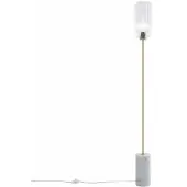 QAZQA Art Deco Gulvlampe Messing med klart glas - Rid