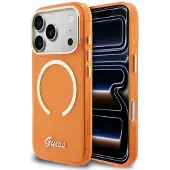 GUESS IML Script Metal MagSafe-etui til iPhone 17 Pro - Orange