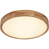 QAZQA Skandinavisk loftslampe træ 50 cm inkl. LED dæmpbar - Pecker