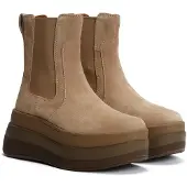 FitFlop F-mode Stack Suede Chelsea Booties