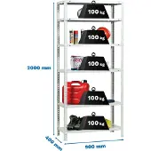 Simon Rack Comfort 6/400 Metalhylde 2000x900x400 Mm
