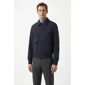 BOSS BOSStil mænd. 50562351 Ocruise marineblå bomberjakke (48), Casual, Polyester