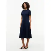 Tommy Hilfiger Interlock F&f Kortærmet Midi-kjole