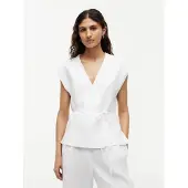 Tommy Hilfiger Jakkesætsvest 'Blend Wrap Waistcoat' hvid