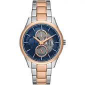 Armani Exchange Herreur AX1874 Dante Blå/Rosaguldtonet stål Ø42 mm
