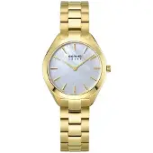 Bering Dameur 17331-734 Solar Hvid/Gul guldtonet stål Ø31 mm