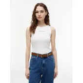 Tommy Hilfiger Overdel 'Logo Slim Tank' navy / hvid
