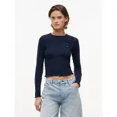 Tommy Hilfiger Shirts 'Ruffle Slim Long Sleeve' navy