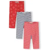 MINOTI Leggings lyserød / rød / sort / hvid